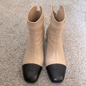 Chanel leather boots 8 1/2